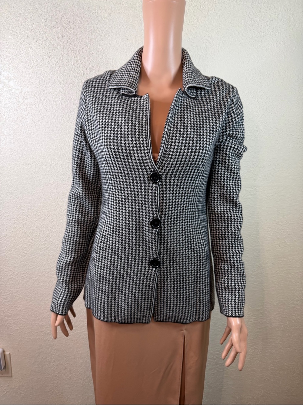 Bartolini Sweater Blazer Women's M Misto Lana Merinos Cashmere/Wool - Picture 3 of 15
